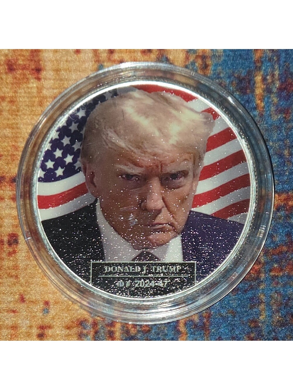 DONALD TRUMP 1oz .999 Fine Silver Round DON'T TREAD ON ME Colorized NEW Capsule!